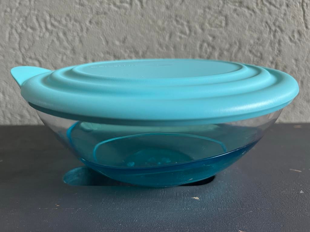 Tupperware kom met deksel - Blauw (0.3L), Huis en Inrichting, Ophalen of Verzenden, Gebruikt, Blauw, Bak of Kom
