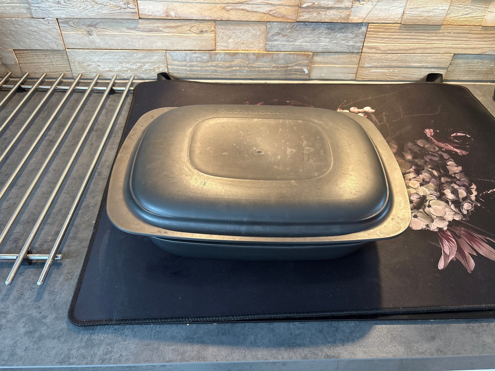 Tupperware UltraPro Ovenschaal Zwart, Ophalen of Verzenden, Gebruikt, Schaal