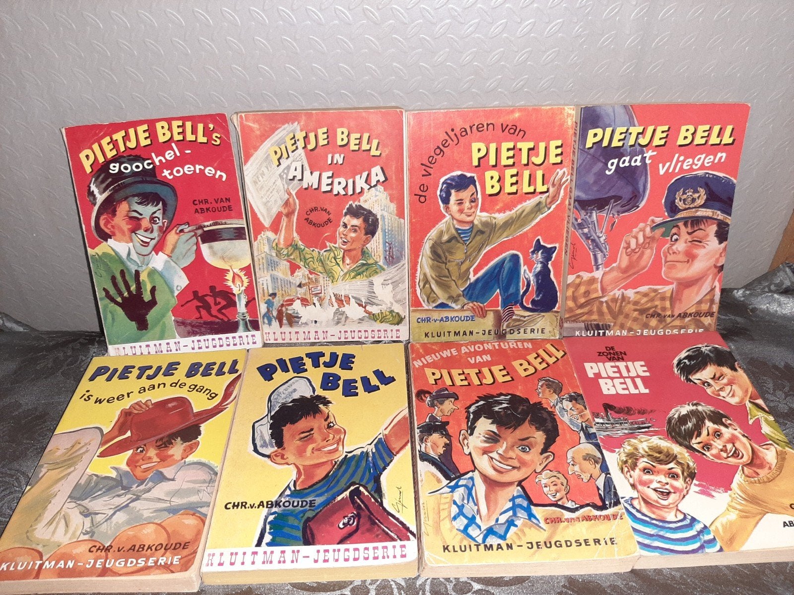 Pietje Bell boekenreeks - 8 delen - Chr. van Abkoude, Boeken, Ophalen of Verzenden, Gelezen, Chr. van Abkoude, Fictie