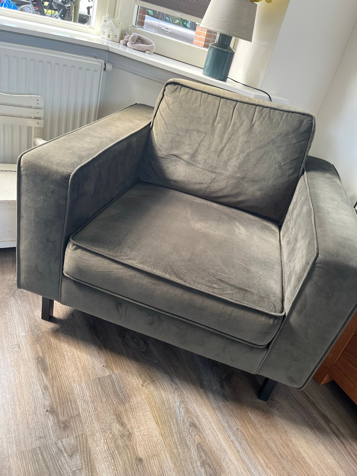 WOOOD fauteuil, zo goed als nieuw, Huis en Inrichting, Fauteuils, Ophalen, Zo goed als nieuw, Stof, 75 tot 100 cm