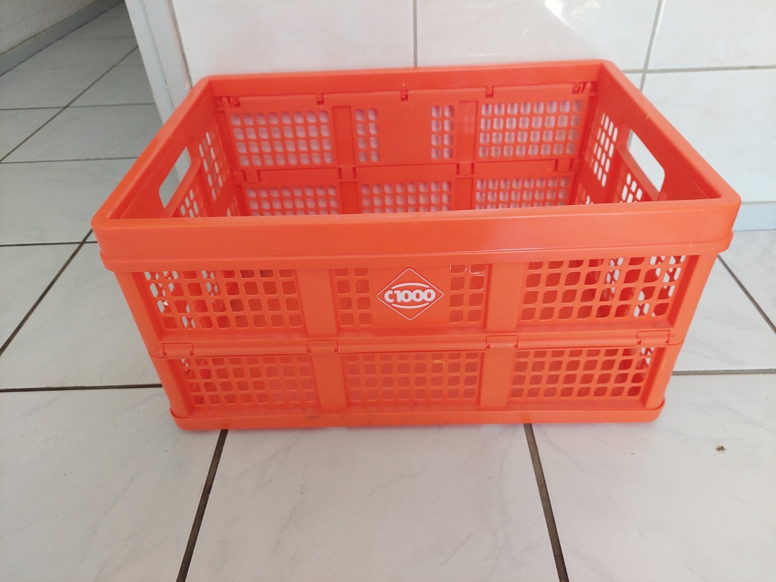 C1000 Opvouwbare Boodschappen Krat - Handig en Compact, Ophalen of Verzenden, Zo goed als nieuw, Gebruiksvoorwerp
