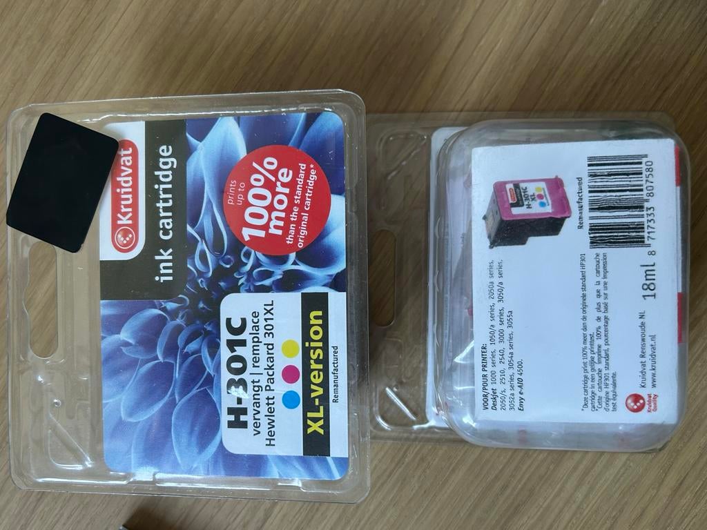 2x Kruidvat H-301C XL-versie inktcartridge ( HP 301XL), Ophalen of Verzenden, Nieuw
