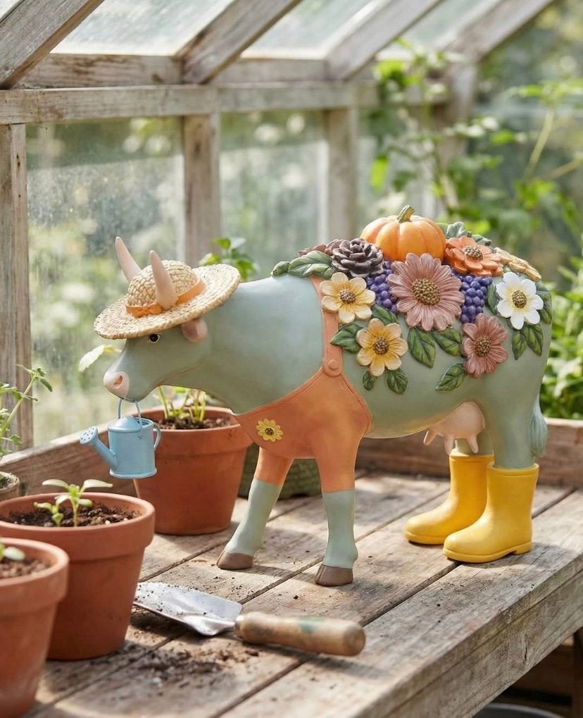 Nieuw Cow Parade koe Moolissa the Florist gratis verzending., Antiek en Kunst, Ophalen of Verzenden, Beeld