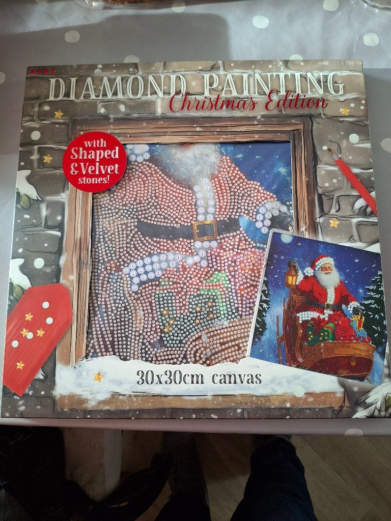 diamond painting kerstman, Zelfklevend, Nieuw, Meerkleurig, Ophalen of Verzenden
