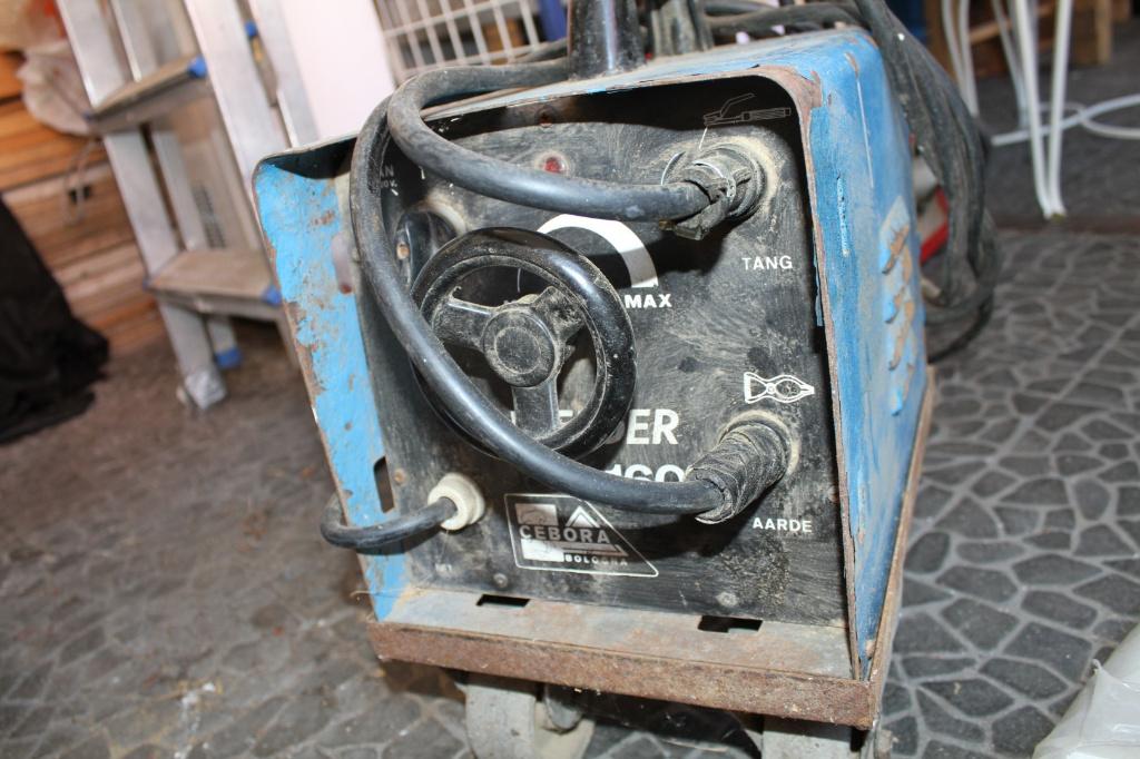 Cebora 1718 lastrafo op kar met electroden, Doe-het-zelf en Verbouw, Ophalen, Gebruikt, 150 tot 250 ampère, Elektroden