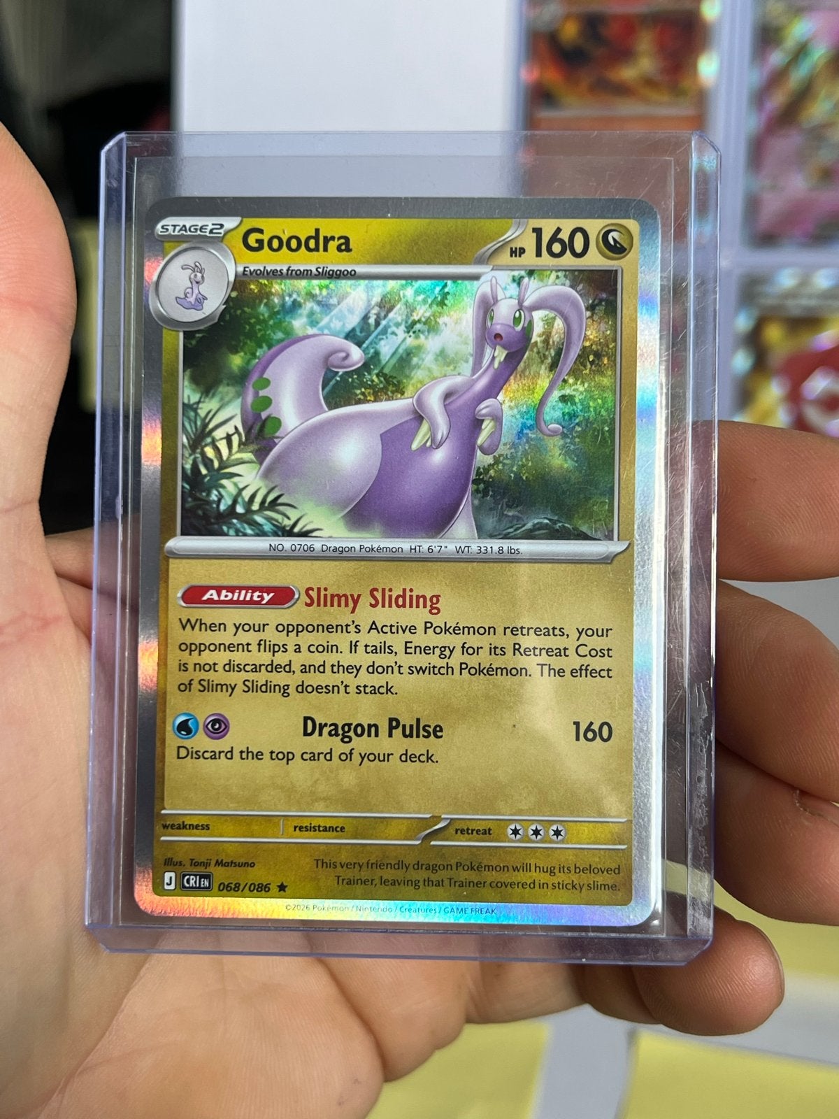 Goodra Pokémon Hollow Kaart 068/86 - Mint Conditie, Ophalen of Verzenden, Nieuw, Losse kaart, Foil