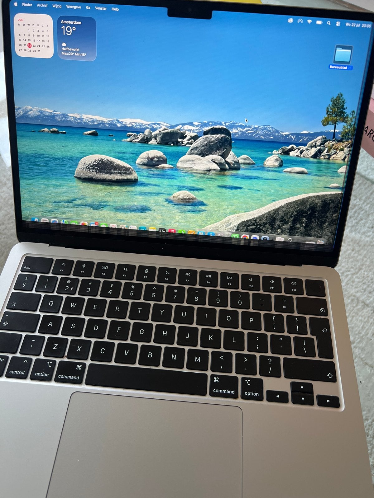 Apple MacBook Air A2681 M2 - scherm defect zie foto, Computers en Software, Apple Macbooks, Qwerty, 13 inch, Ophalen of Verzenden
