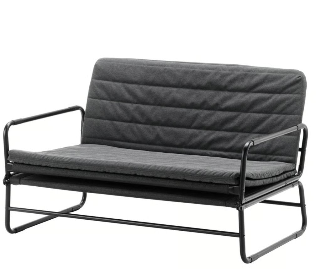 Sofa-bed, Zwart, Ophalen of Verzenden, 120 cm, 200 cm