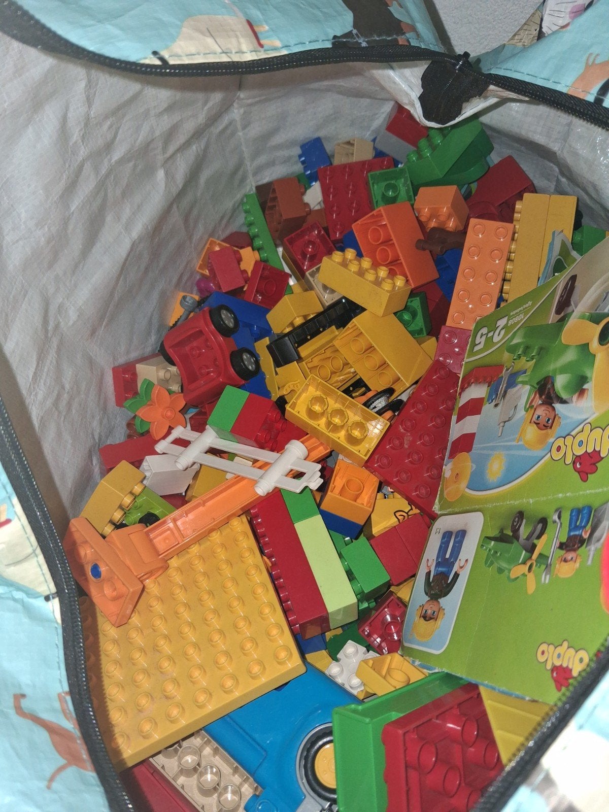 Grote partij Duplo met grondplaten en diverse blokken, Ophalen, Gebruikt, Inclusief extra onderdelen, Duplo