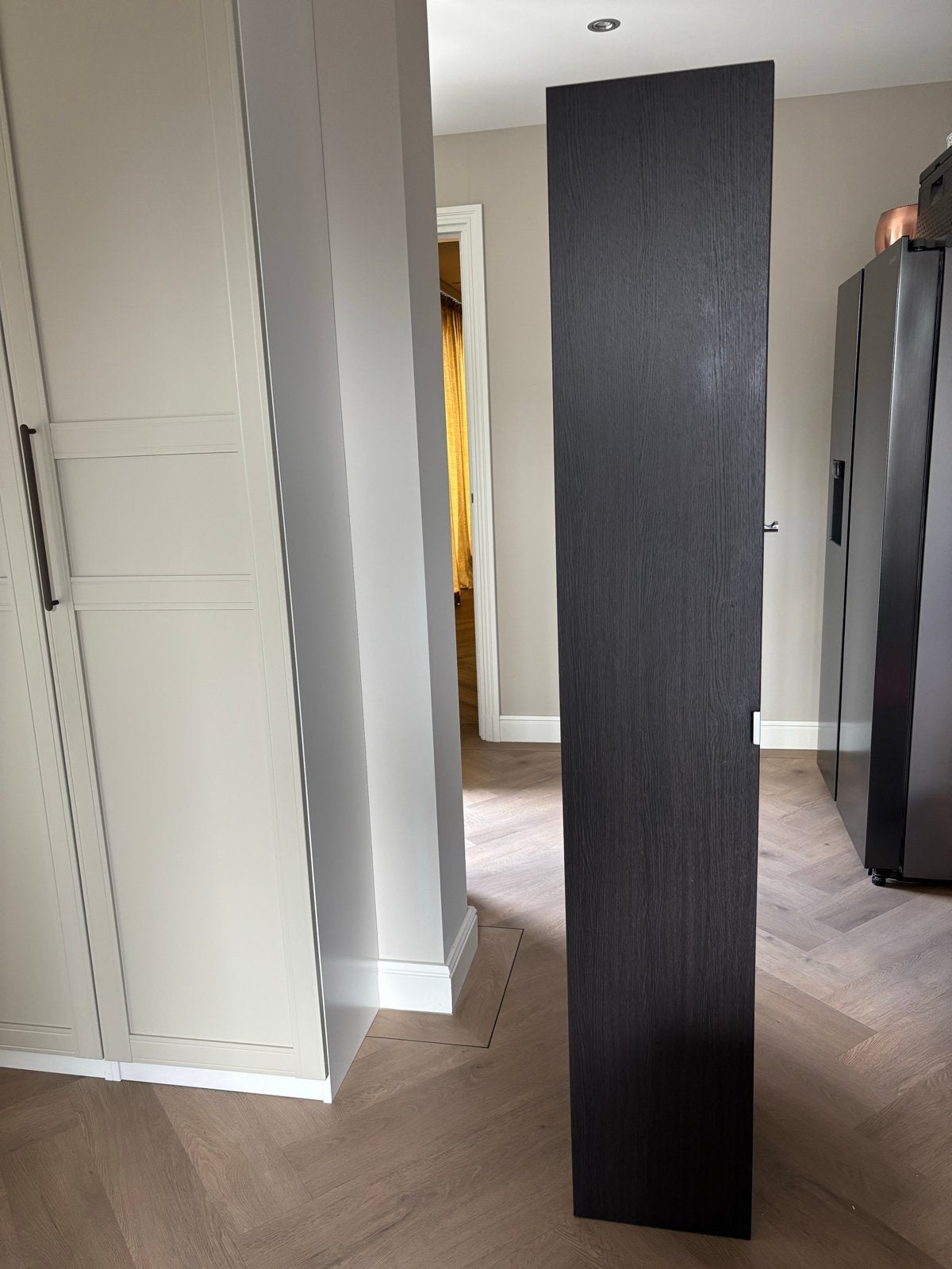 Ikea Kast Donkerbruin met Grijze Greep, Ophalen, Gebruikt