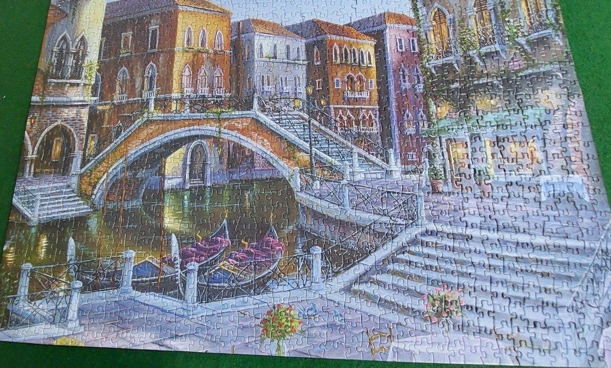 Venetië, legpuzzel van 1000stukjes.Pittige maar leuke puzzel, Ophalen of Verzenden, 500 t/m 1500 stukjes, Zo goed als nieuw, Legpuzzel