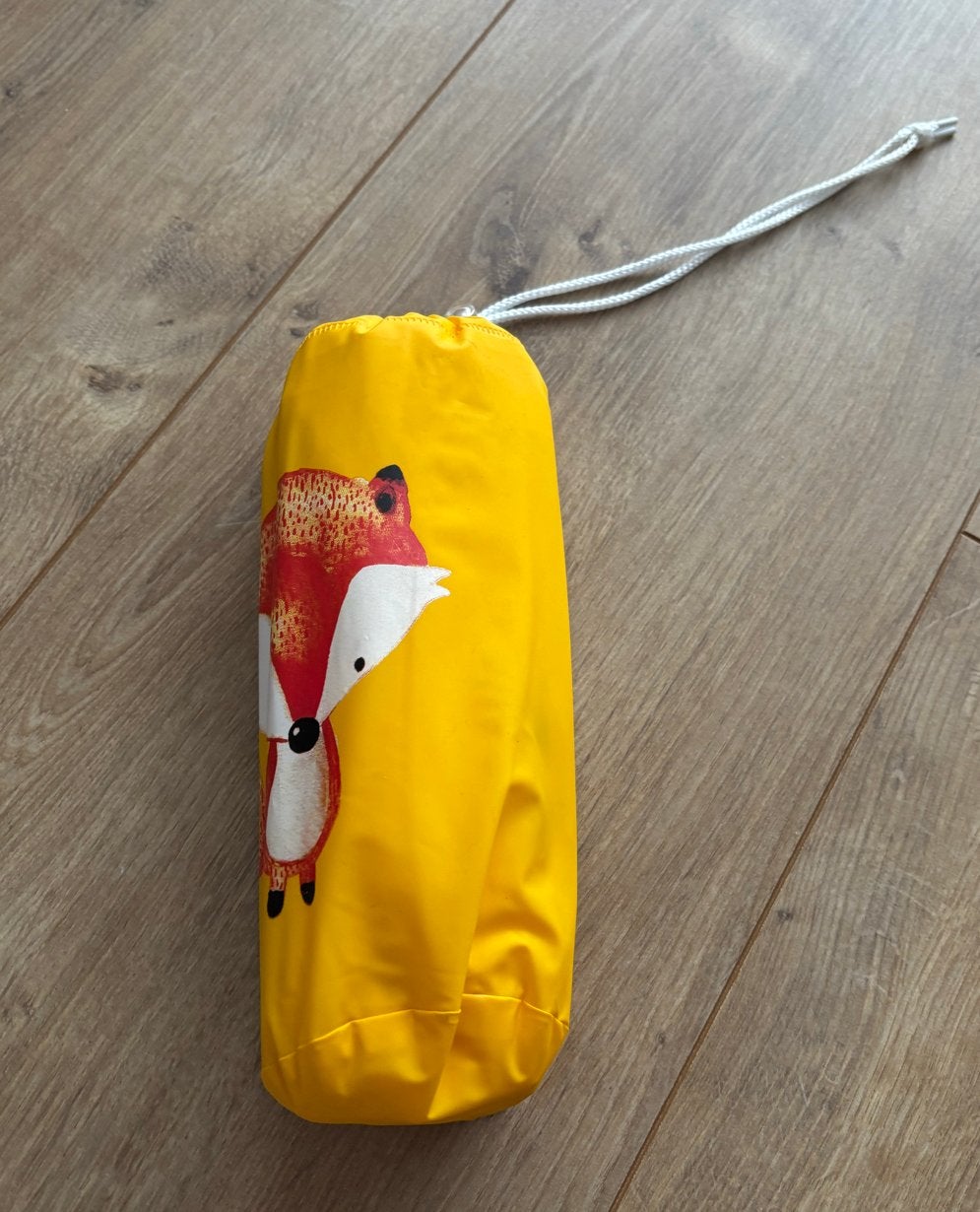 Regenponcho met vossenprint - maat 101/110, Ophalen of Verzenden, Zo goed als nieuw, Jongen of Meisje, Jas