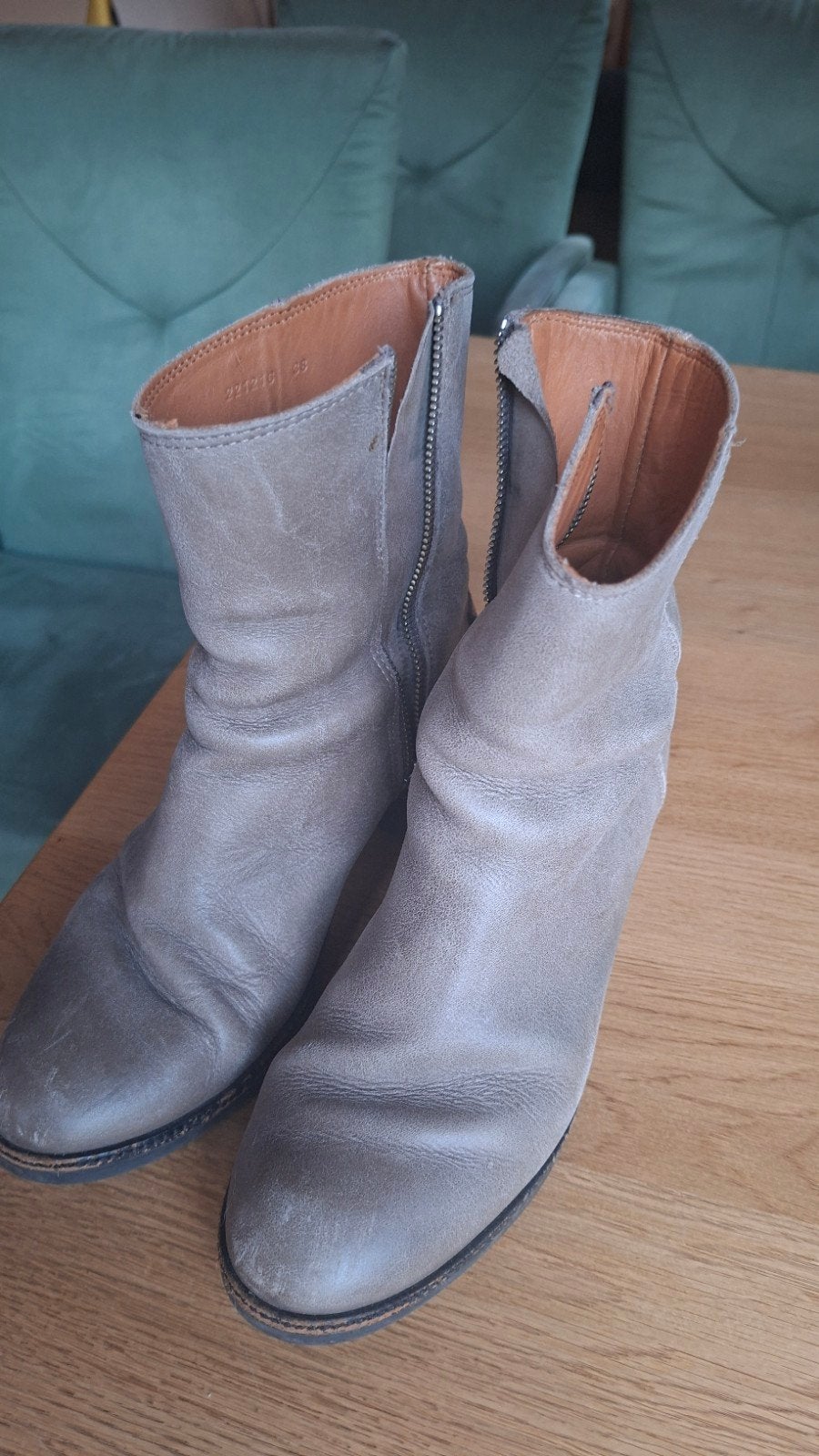 Shabbies maat 38 echt leer, Kleding | Dames, Schoenen, Ophalen, Zo goed als nieuw, Beige