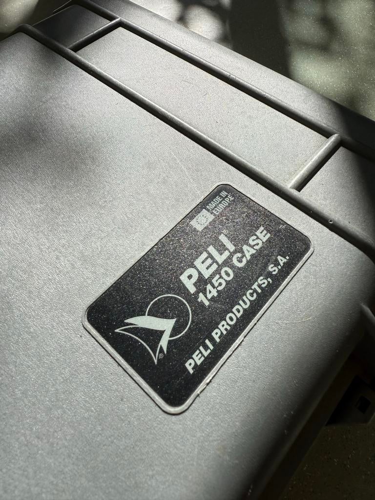 Peli Case 1450 Grijs met Foam Inlay - Robuuste Bescherming, Ophalen of Verzenden, Gebruikt