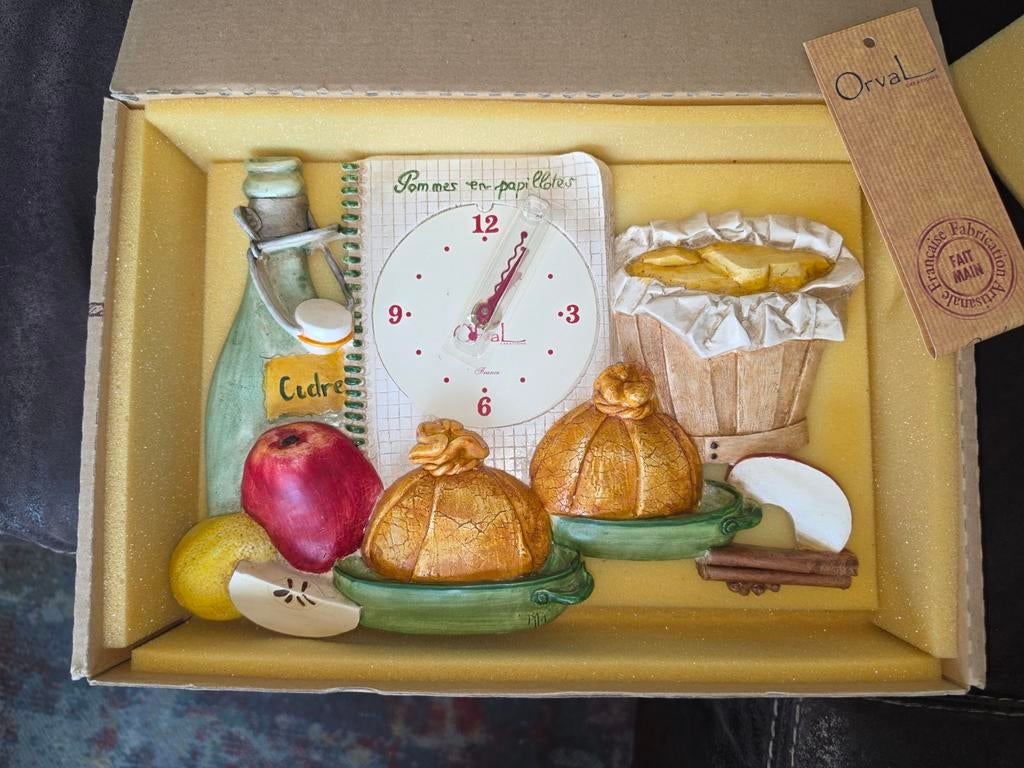 Orval Wandklok - Franse Ambachtelijke Keuken Decoratie, Antiek en Kunst, Ophalen