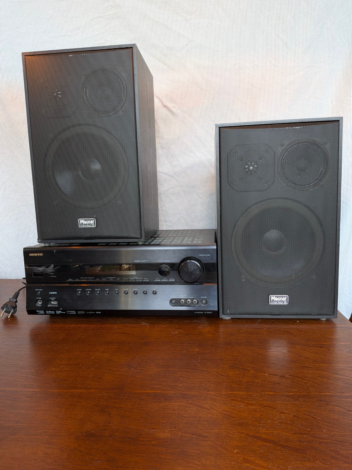 Onkyo AV Receiver TX-SR607 met Magnat Monitor B speakers, Overige merken, Gebruikt, Speakers, Losse componenten
