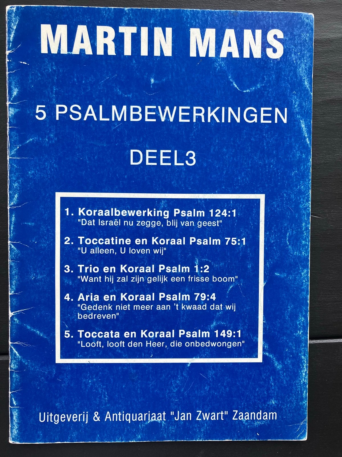 Martin Mans - 5 Psalm Bewerkingen Deel 3 (Orgel), Muziek en Instrumenten, Ophalen of Verzenden, Artiest of Componist, Religie en Gospel