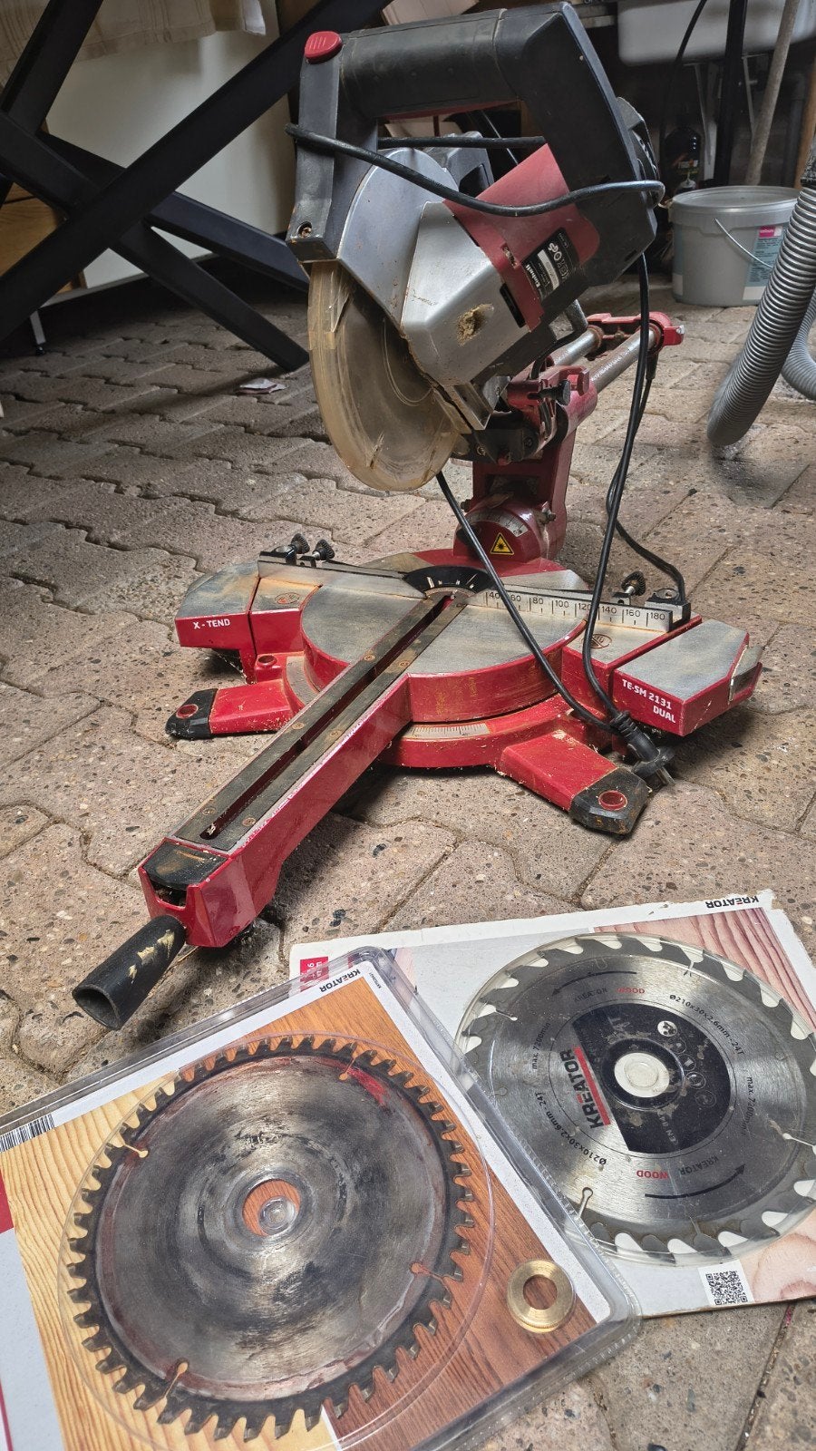 Einhell afkortzaag incl nieuw zaagblad, Ophalen, Gebruikt, Afkortzaag, 30 tot 70 mm