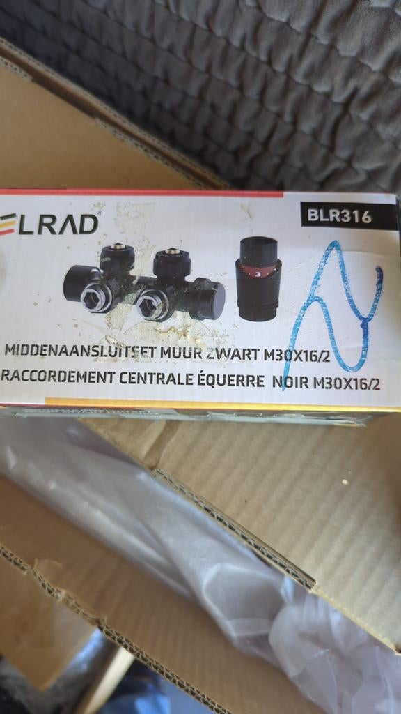 Belrad - Radiator middenaansluitset - Haaks - M30 x 16/2 - Z, Ophalen of Verzenden, Nieuw