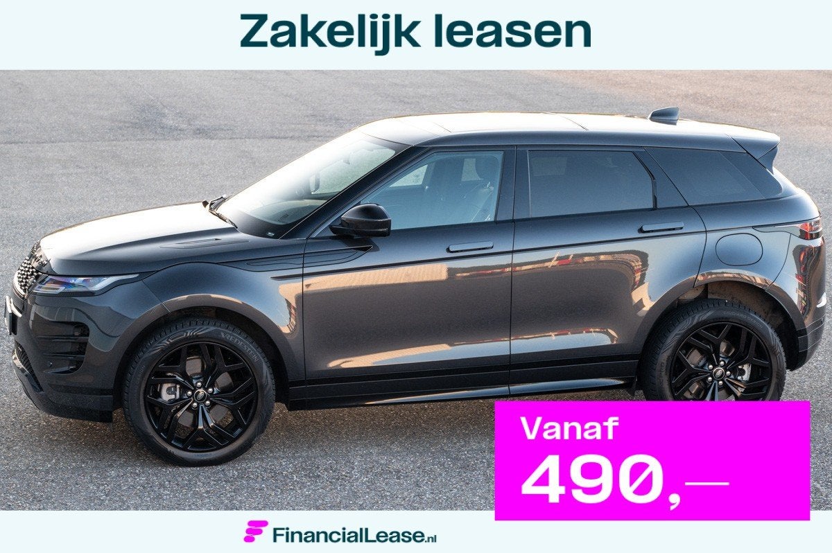 Land Rover Range Rover Evoque 1.5 P300e AWD Black Pack, Pano, Automaat, Zwart, Leder, Bedrijf