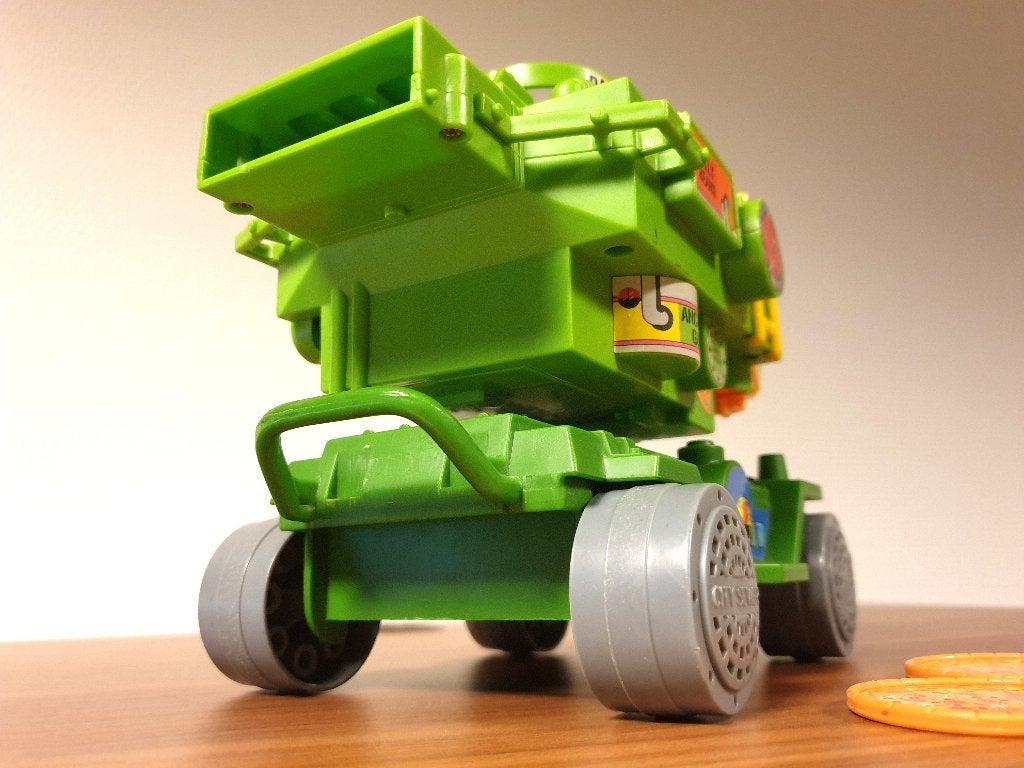 TEENAGE MUTANT NINJA TURTLES PIZZA THROWER VOERTUIG (1989)., Ophalen of Verzenden, Zo goed als nieuw