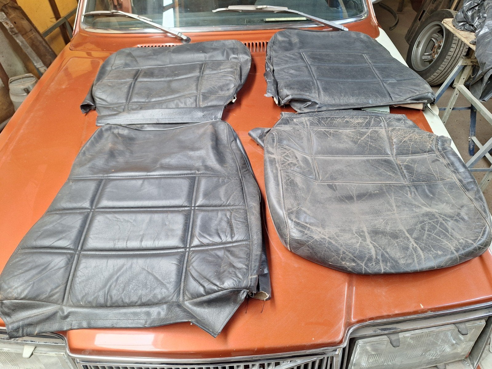 Leren stoelhoezen, Auto-onderdelen, Interieur en Bekleding, Ophalen, Volvo