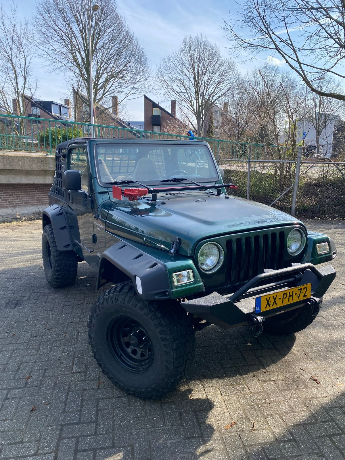Jeep Wrangler 4.0 I 1999 Groen, Auto's, 450 kg, 2000 kg, 4 stoelen, Origineel Nederlands