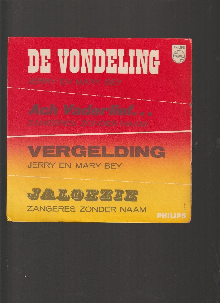 VINYL EP // ZANGERES ZONDER NAAM  --  ACH  VADERLIEF  +  3, Verzenden, 7 inch, Fotohoes, Zo goed als nieuw