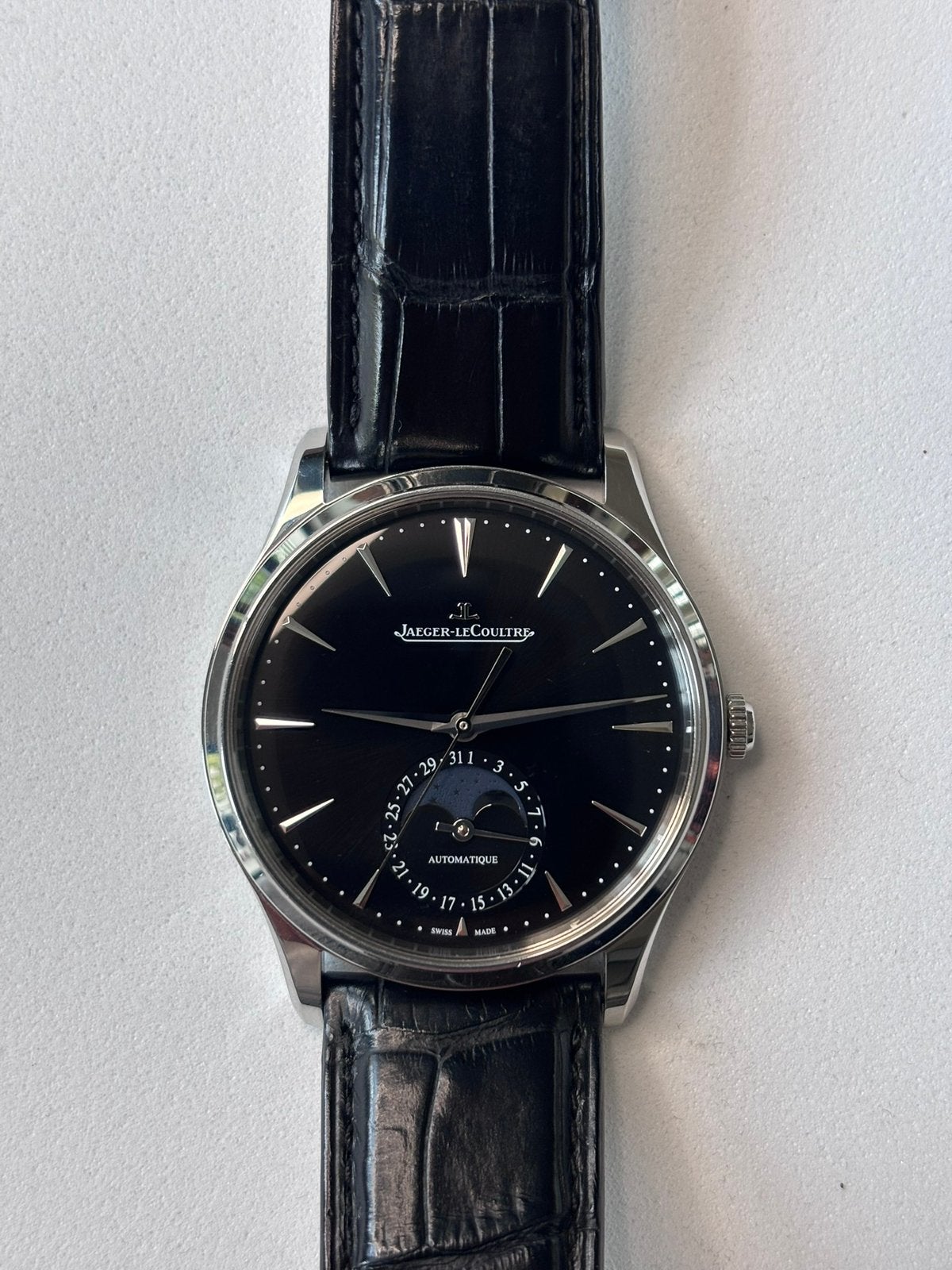 Jaeger-LeCoultre Master Ultra Thin Moon. Full Set 2023, Sieraden, Tassen en Uiterlijk, Ophalen of Verzenden, Zo goed als nieuw