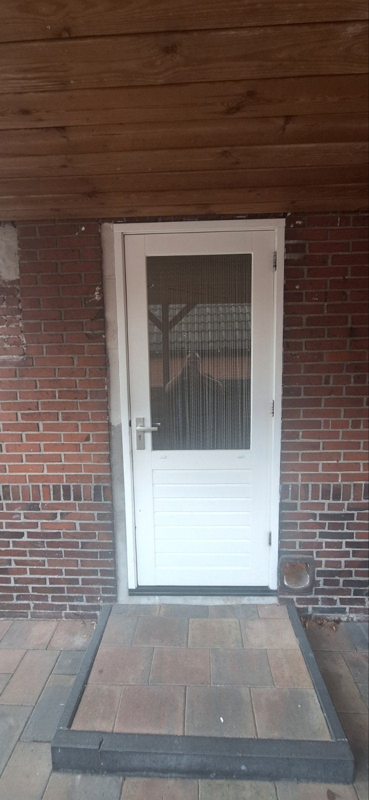 buitendeur/achterdeur, Doe-het-zelf en Verbouw, Kozijnen en Schuifpuien, Gebruikt, Deurkozijn, 150 tot 225 cm, Inclusief glas