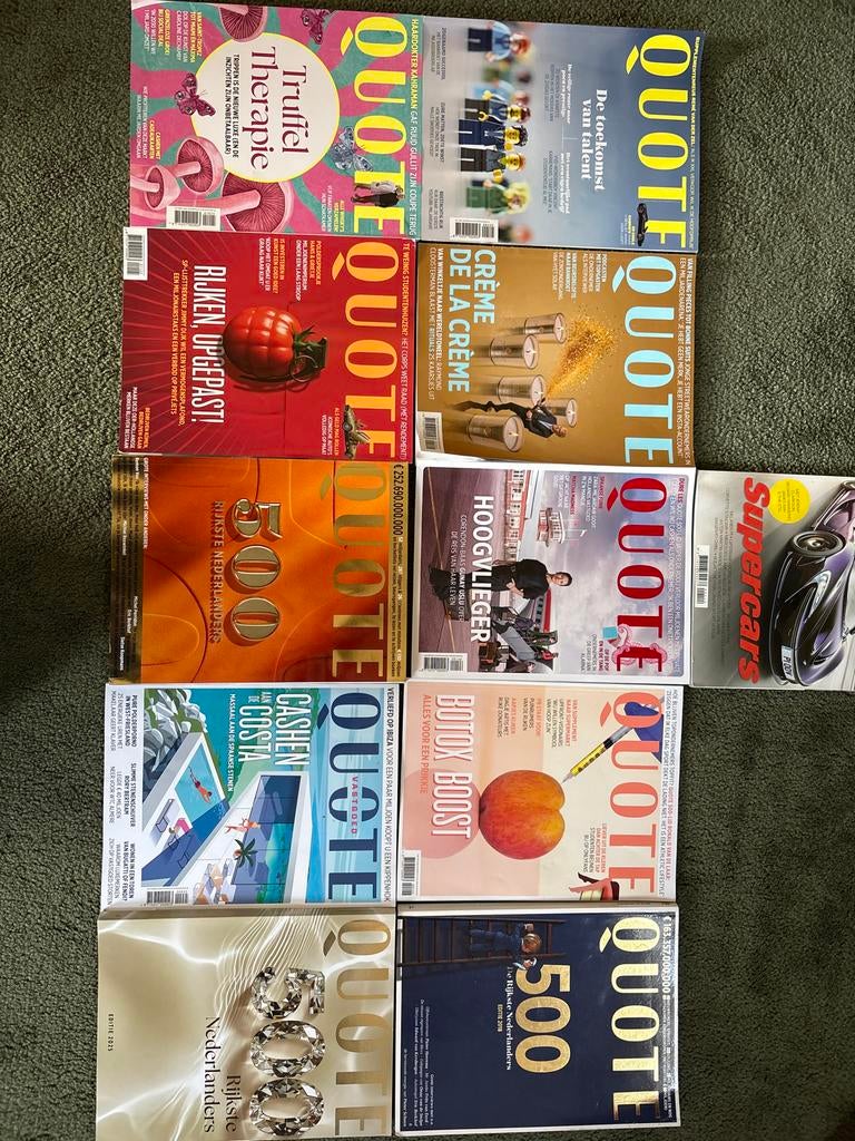 Quote Magazine Collectie - Diverse Edities 2025, Boeken, Ophalen of Verzenden, Gelezen, Glossy