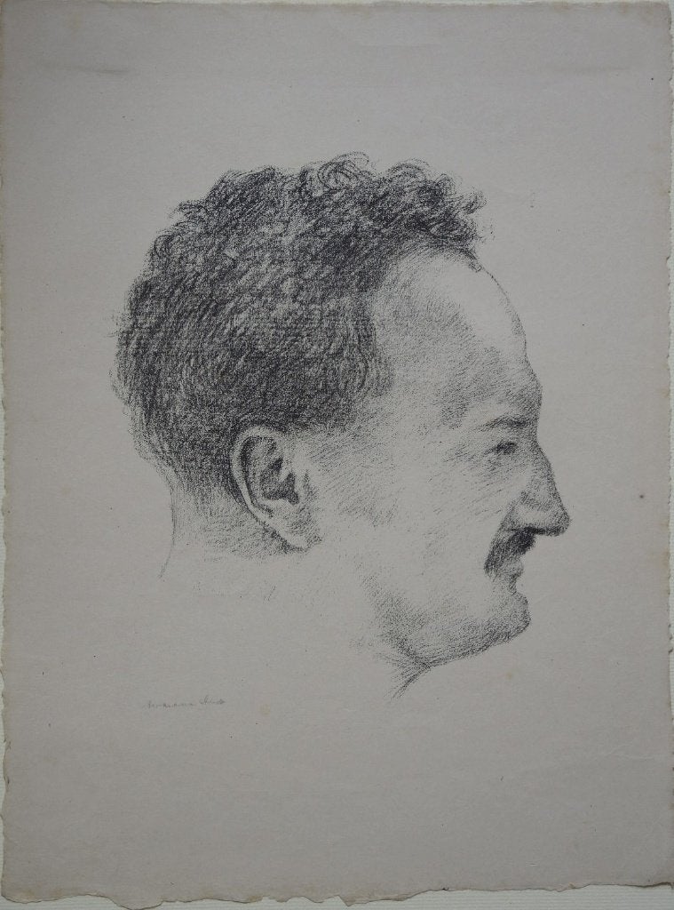 Hermann Struck litho "Portret Ludwig Frank", gesigneerd, Antiek en Kunst, Ophalen