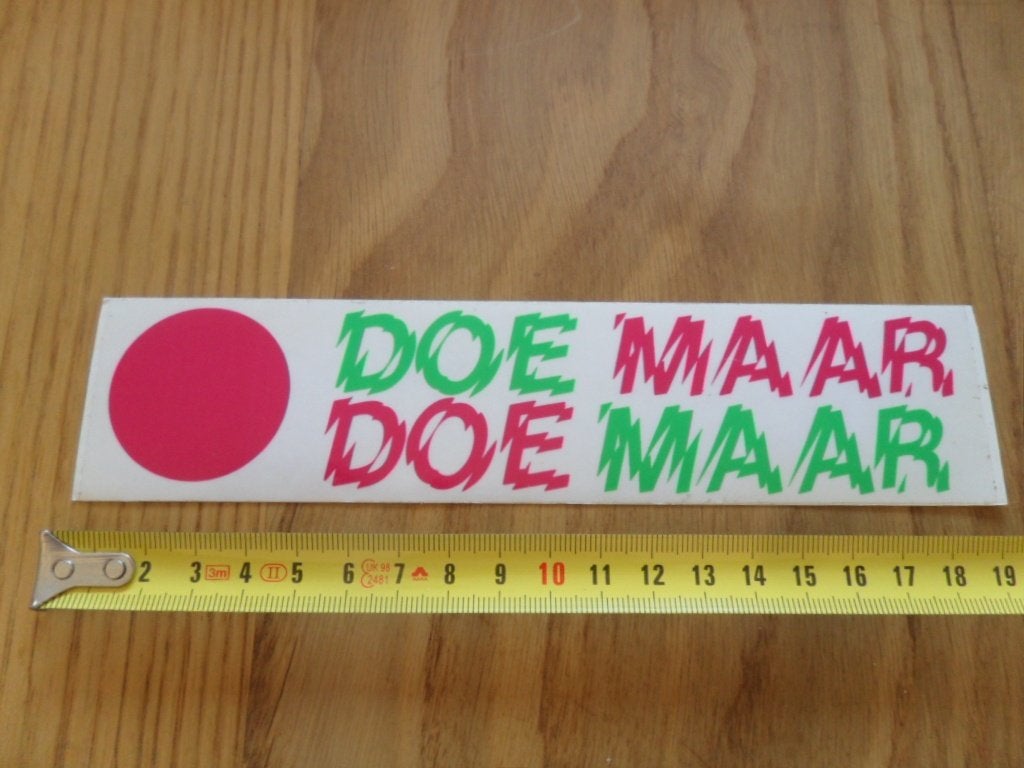 sticker Transparant DOE MAAR   XXF002  *, Verzamelen, Ophalen of Verzenden, Zo goed als nieuw