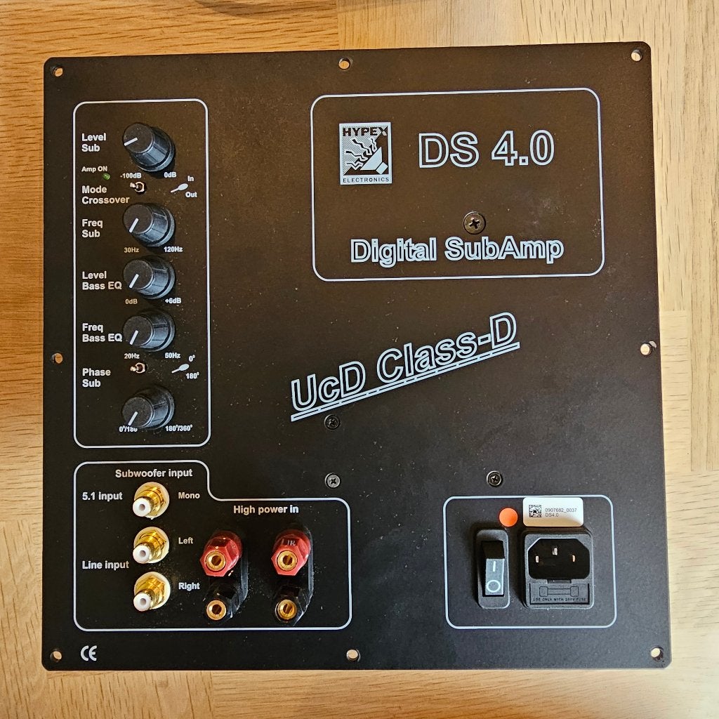 Hypex DS 4.0 - 1 subwooferversterker – UcD Class-D, Ophalen, Zo goed als nieuw, 120 watt of meer, Overige merken