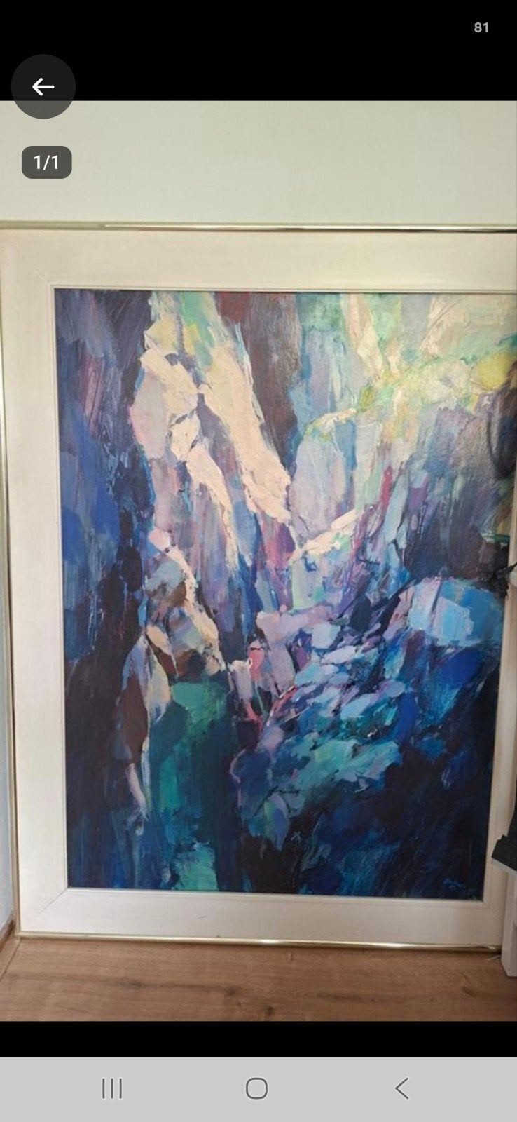 Groot abstract werk Jos Leurs (80x160 cm), Ophalen of Verzenden