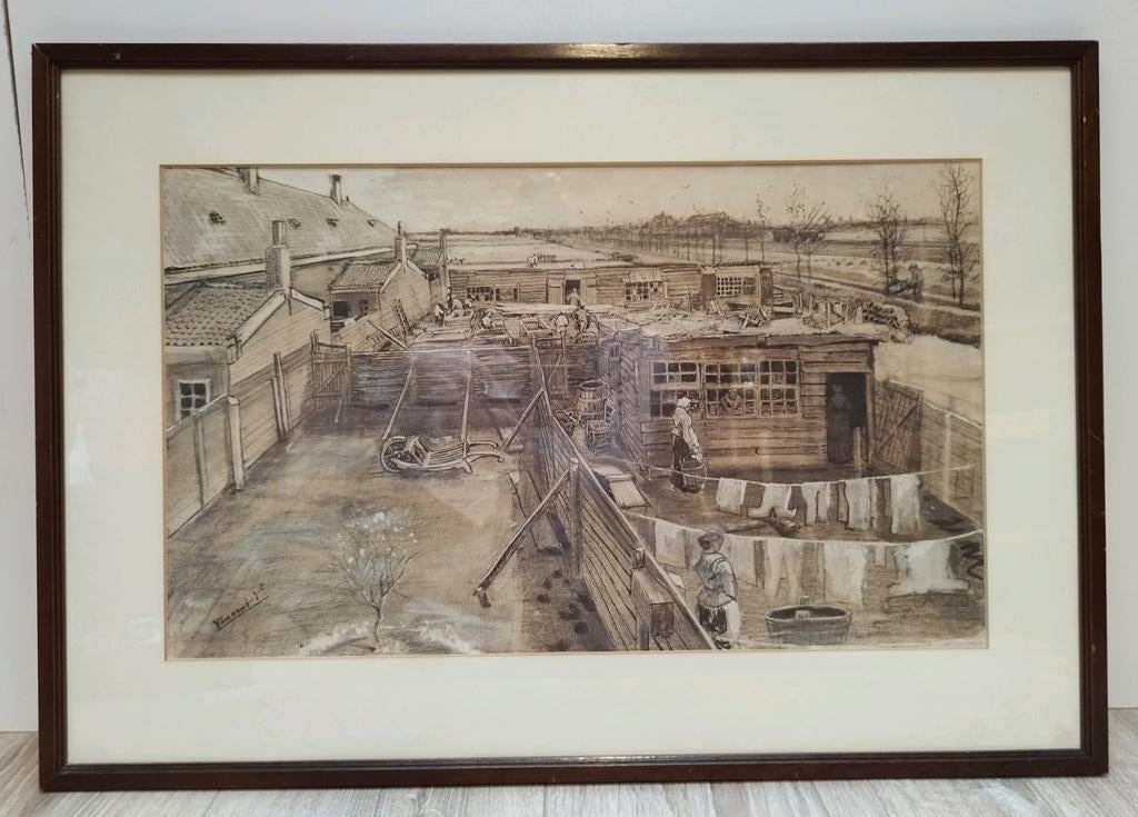 Vincent van Gogh Achter de Schenkweg Den Haag Schilderij, Antiek en Kunst, Kunst | Etsen en Gravures, Verzenden