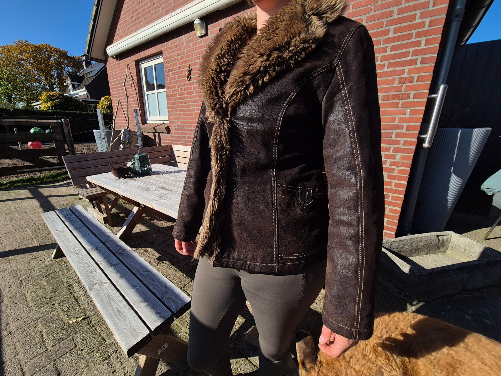 Fijne getailleerde leren jas, Ophalen of Verzenden