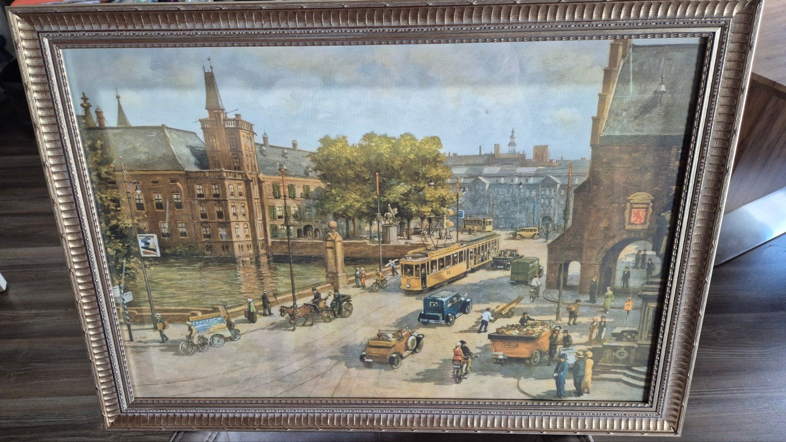 Schilderij Binnenhof en Gevangenpoort Den Haag, Antiek en Kunst, Ophalen