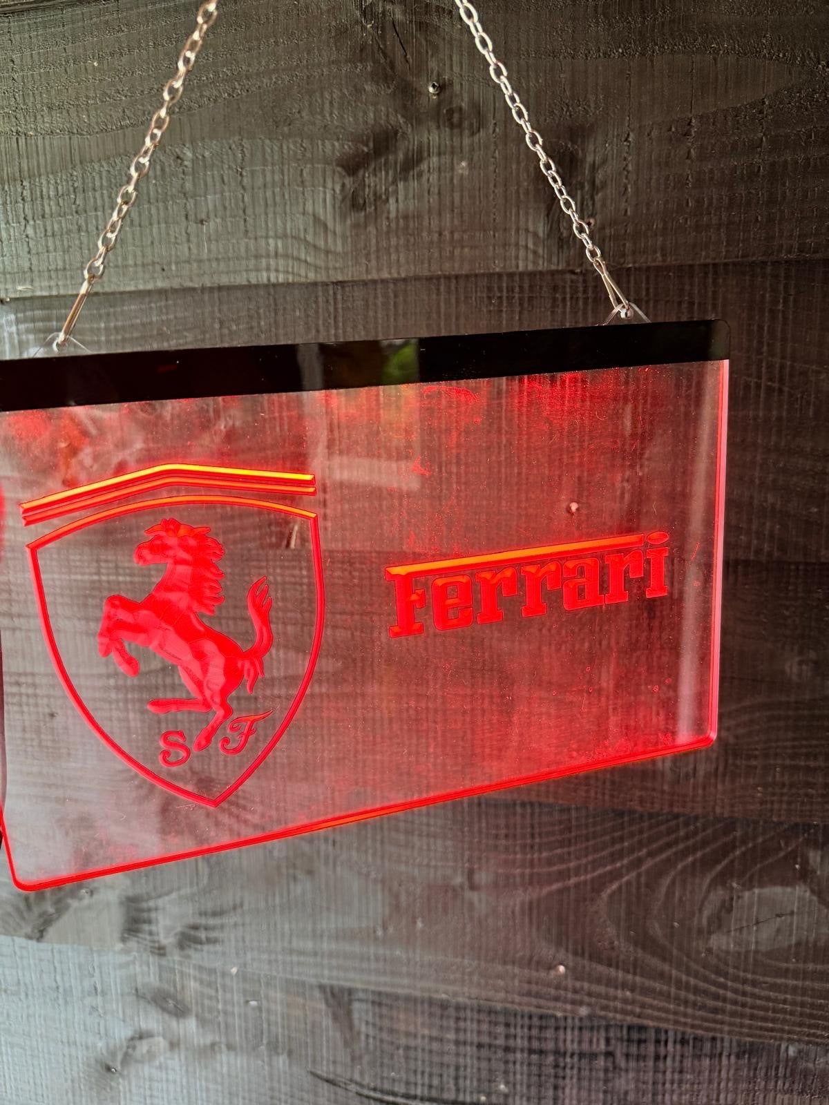 Ferrari LED Lichtbord - Decoratieve Verlichting, Ophalen of Verzenden, Zo goed als nieuw