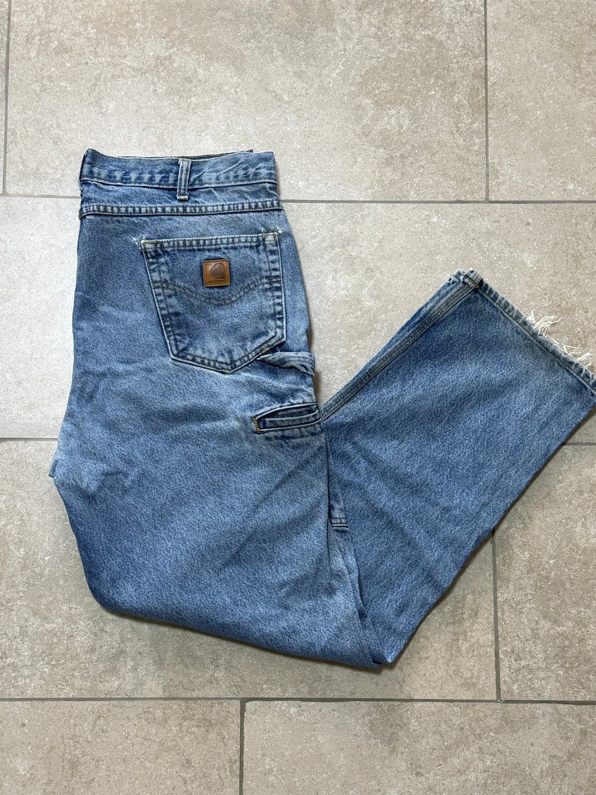 Carhartt Double Knee Carpenter Jeans Vintage W34, Ophalen of Verzenden, Zo goed als nieuw, Blauw, W33 - W34 (confectie 48/50)