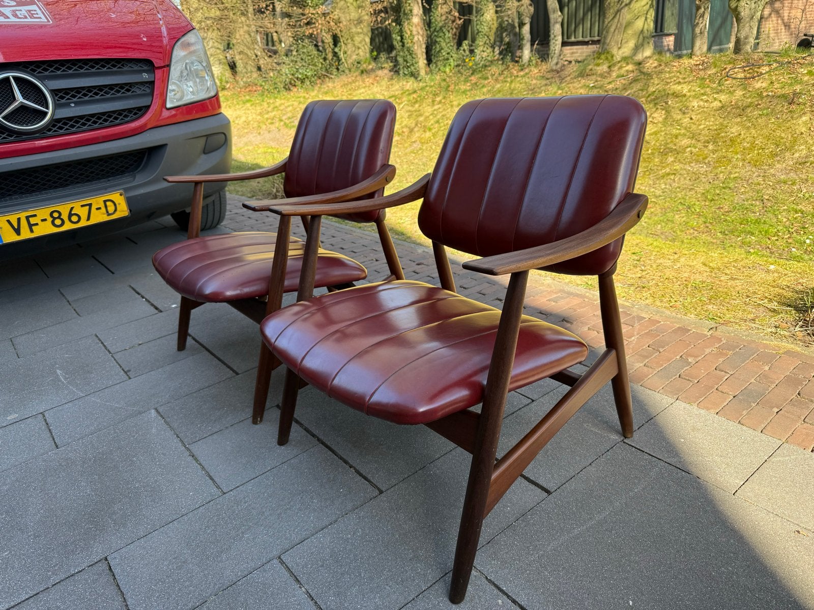 Set van 2 vintage Louis van Teeffelen relaxfauteuils, Ophalen of Verzenden