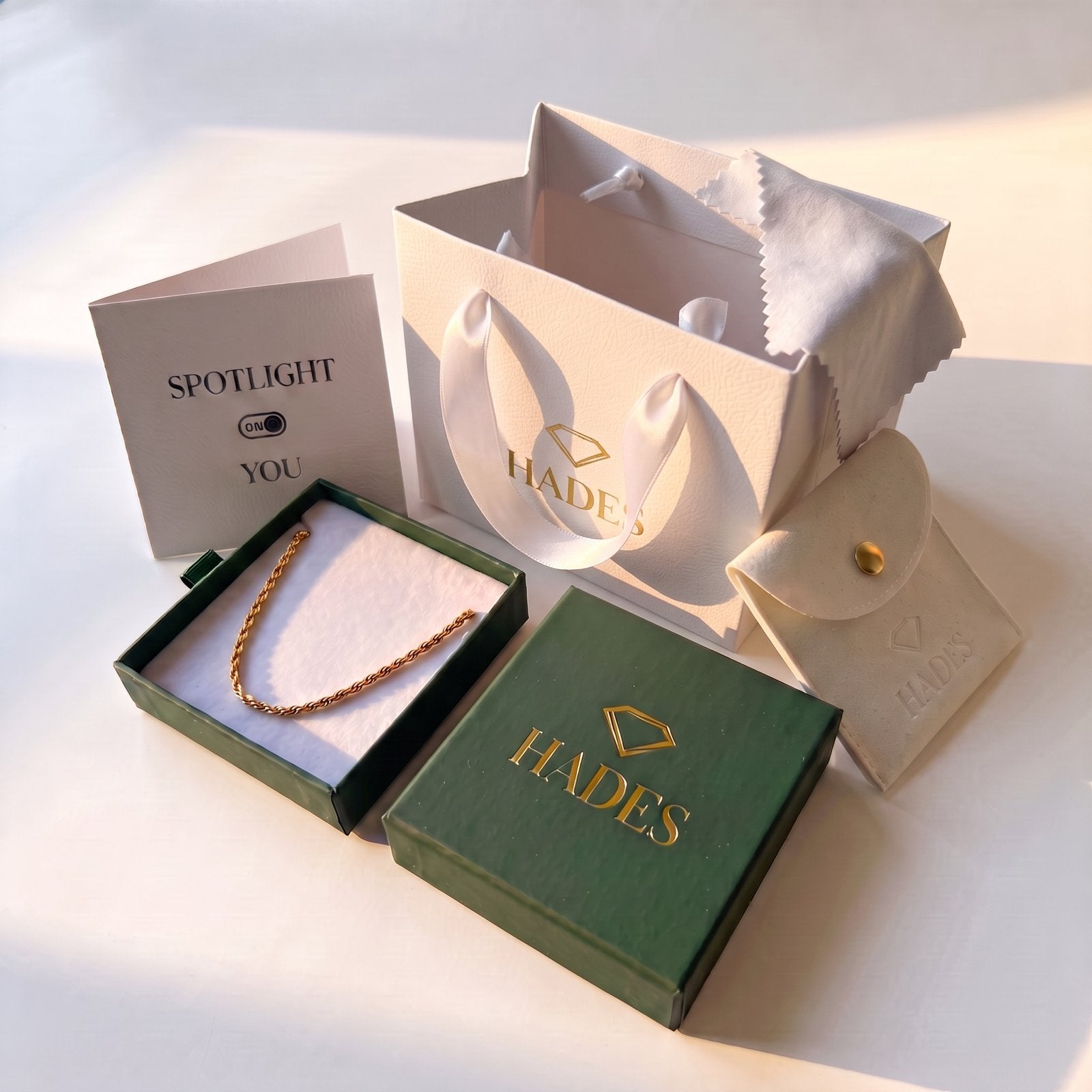 HADES Luxe Ketting 3mm Rope Chain – 18K Gold Plated Set, Overige materialen, Nieuw, Ophalen of Verzenden, Goud