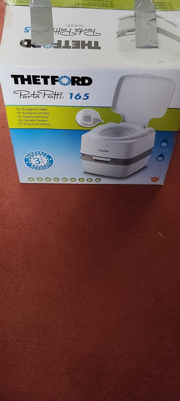 Thetford Porta Potti 165 - Draagbaar Toilet, Caravans en Kamperen, Ophalen, Zo goed als nieuw