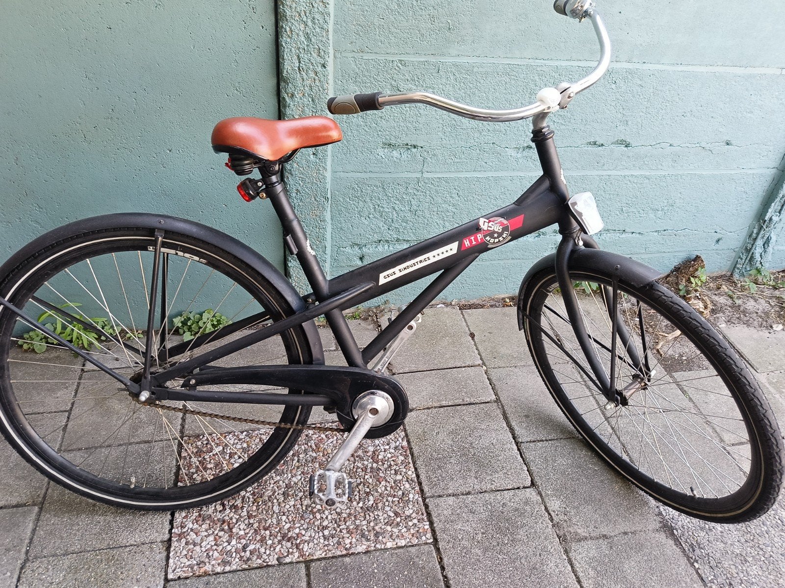 Zwarte GSUS fiets, Terugtraprem, Gebruikt, Staal, Ophalen