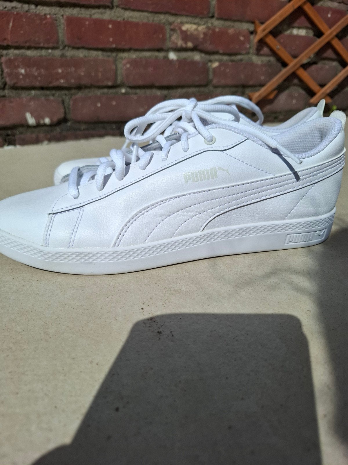 Puma Smash V2 Witte Sneakers – Maat 40, Puma, Wit, Ophalen of Verzenden, Sneakers of Gympen