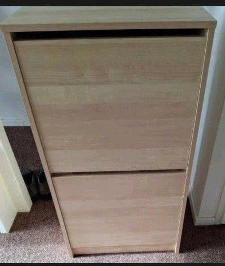 IKEA BISSA schoenenkast - eikenpatroon, Ophalen, Gebruikt