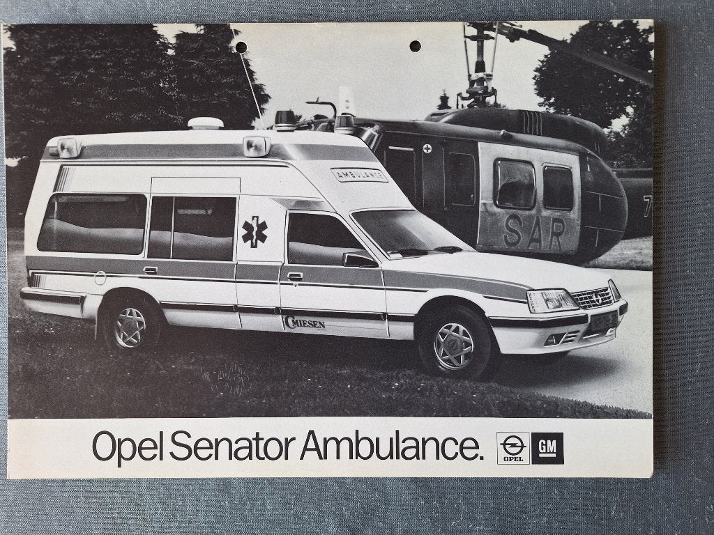 Brochure OPEL SENATOR AMBULANCE - NL, Verzenden, Gelezen, Opel