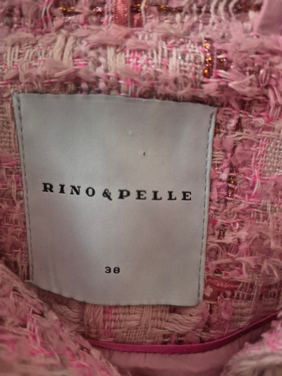 Rino & Pelle roze tweed jasje - Maat 38 (M), Maat 38/40 (M), Ophalen of Verzenden, Zo goed als nieuw, Roze
