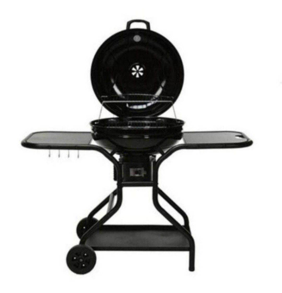 Mat zwarte barbecue op wieltjes, Ophalen, Nieuw