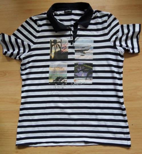 Gestreept poloshirt van Gerry Weber met print maat L, Overige kleuren, Maat 42/44 (L), Ophalen of Verzenden, Zo goed als nieuw
